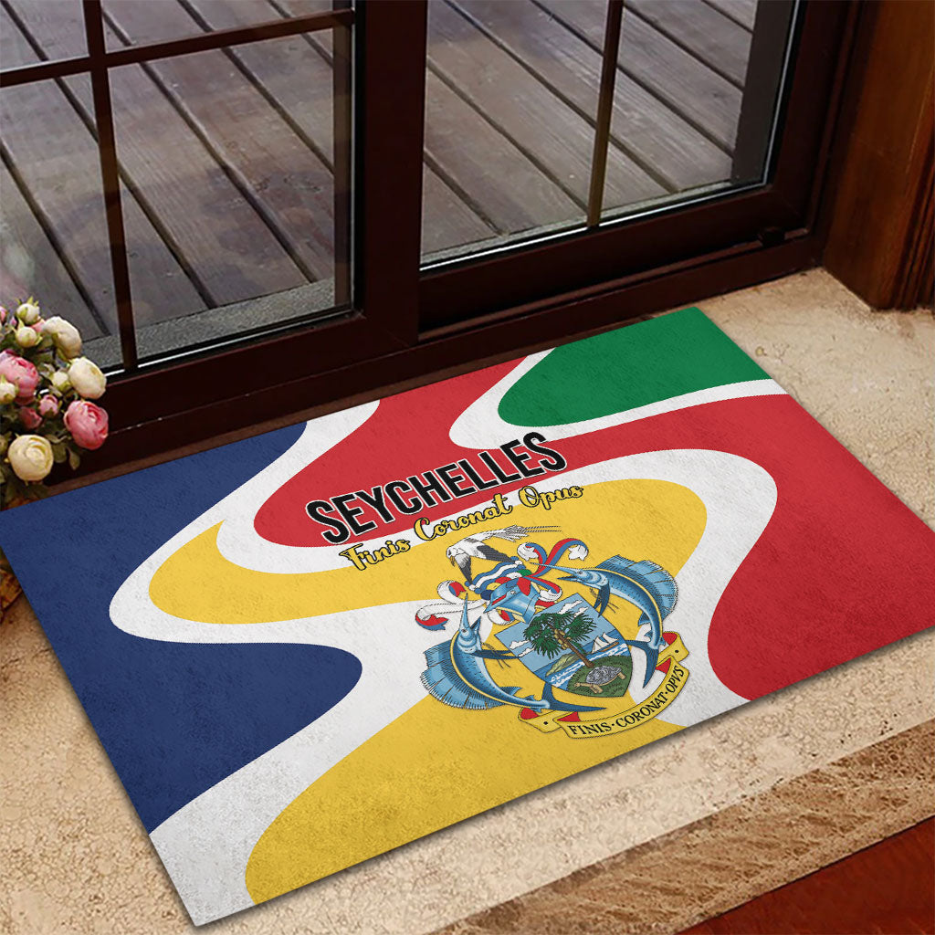 Seychelles Rubber Doormat Finis Coronat Opus