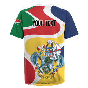 Personalized Seychelles Rugby Jersey Finis Coronat Opus