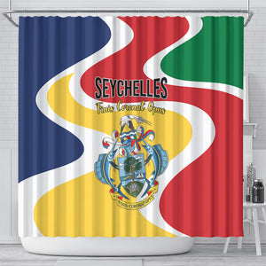 Seychelles Shower Curtain Finis Coronat Opus