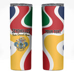 Personalized Seychelles Skinny Tumbler Finis Coronat Opus