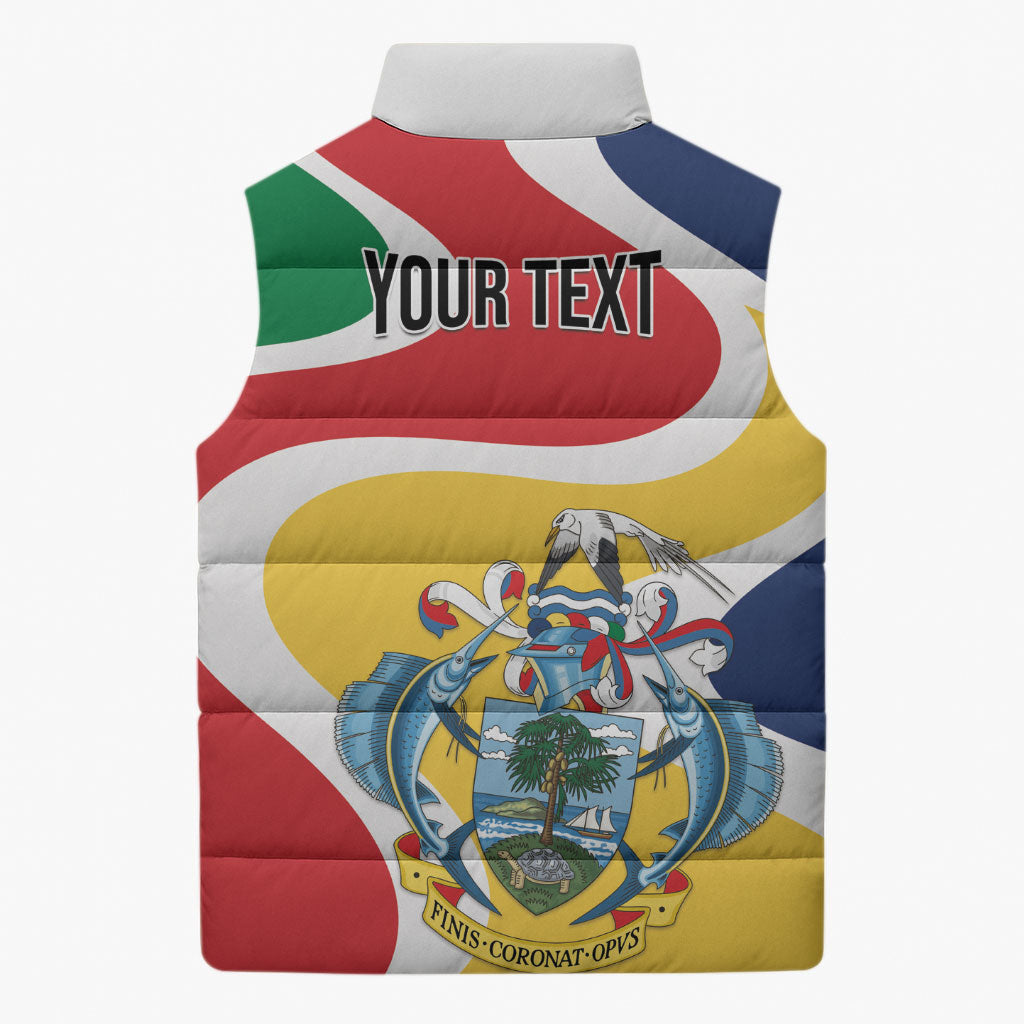 Personalized Seychelles Sleeveless Puffer Jacket Finis Coronat Opus