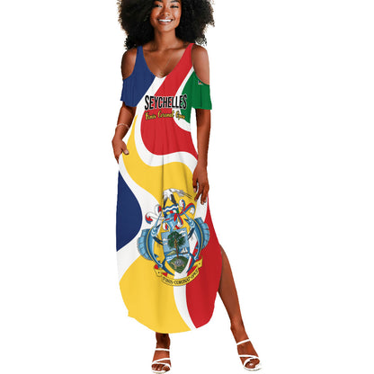 Personalized Seychelles Summer Maxi Dress Finis Coronat Opus