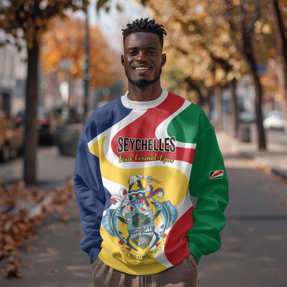 Personalized Seychelles Sweatshirt Finis Coronat Opus