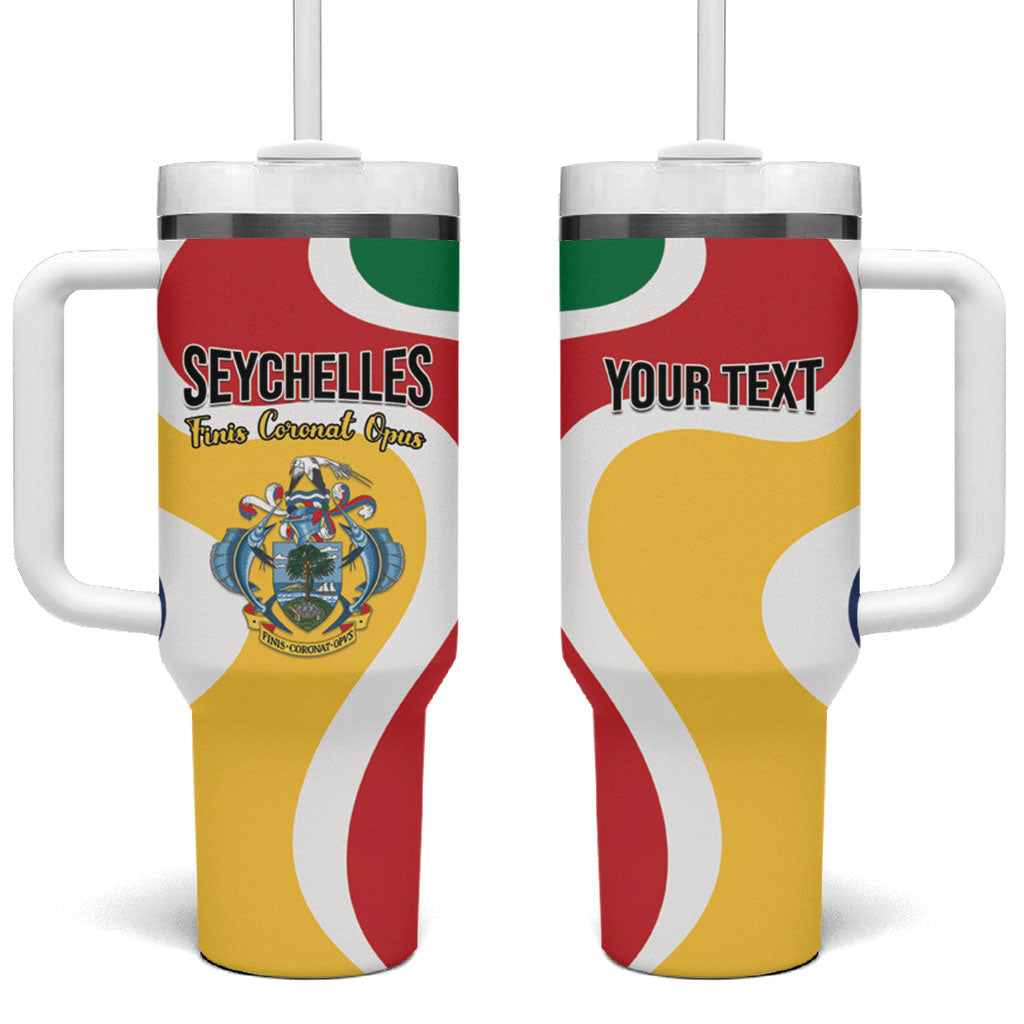 Personalized Seychelles Tumbler With Handle Finis Coronat Opus