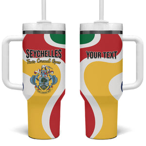 Personalized Seychelles Tumbler With Handle Finis Coronat Opus