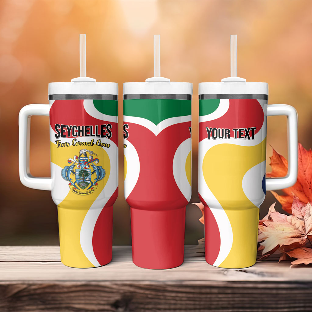 Personalized Seychelles Tumbler With Handle Finis Coronat Opus