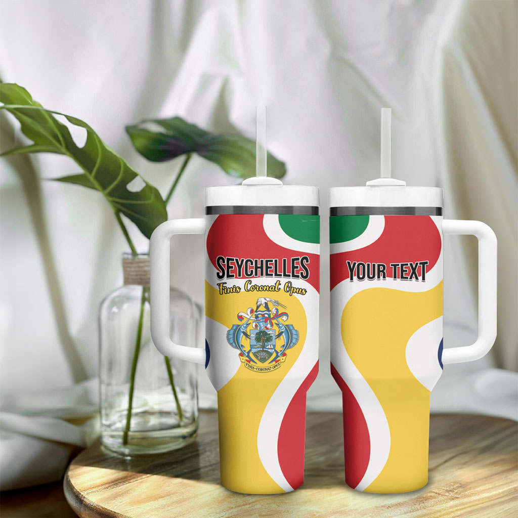 Personalized Seychelles Tumbler With Handle Finis Coronat Opus