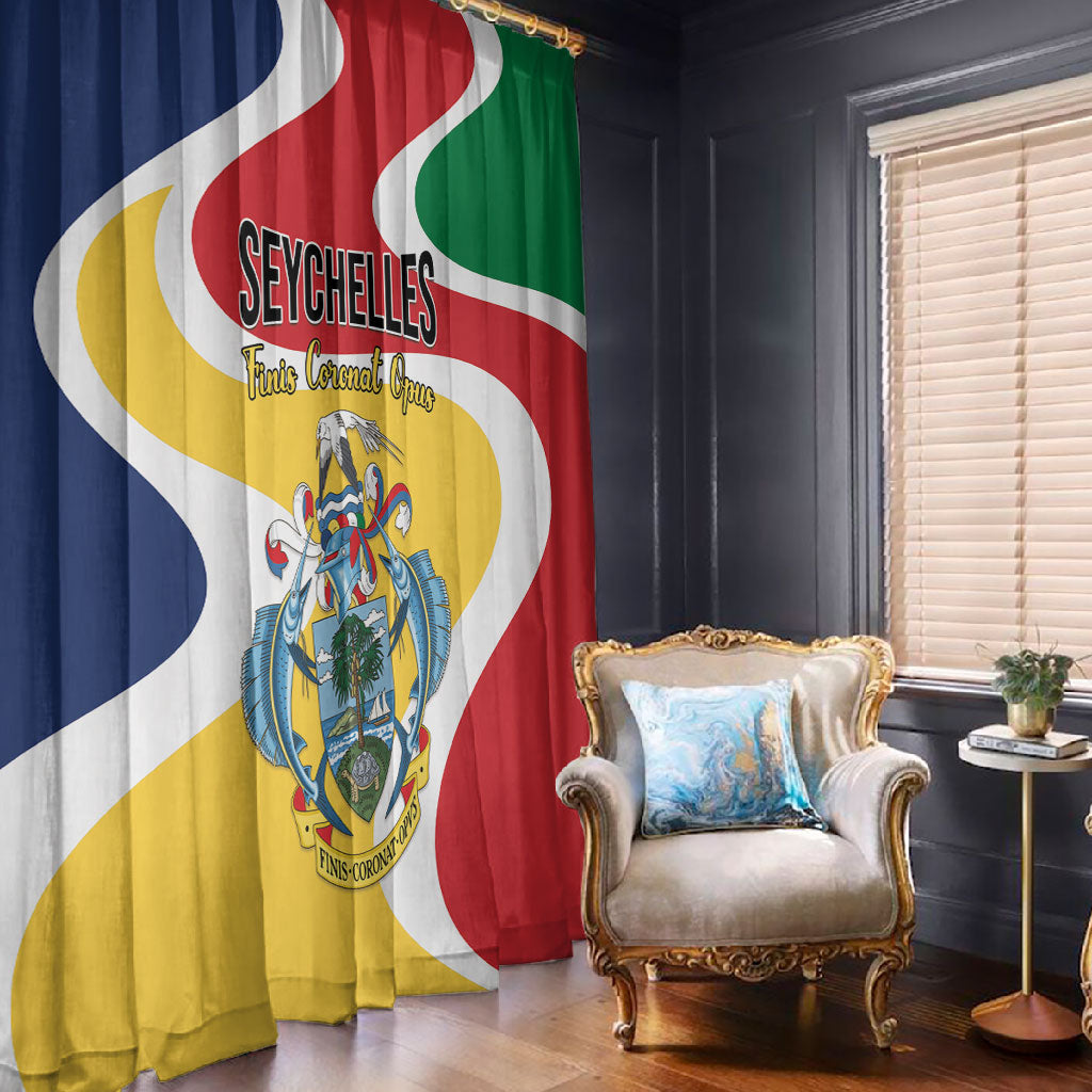 Seychelles Window Curtain Finis Coronat Opus
