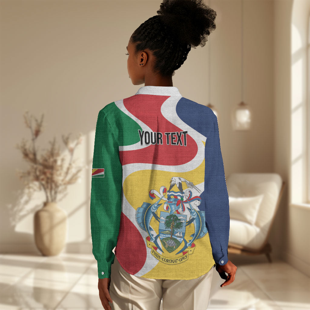 Personalized Seychelles Women Casual Shirt Finis Coronat Opus