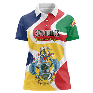 Personalized Seychelles Women Polo Shirt Finis Coronat Opus