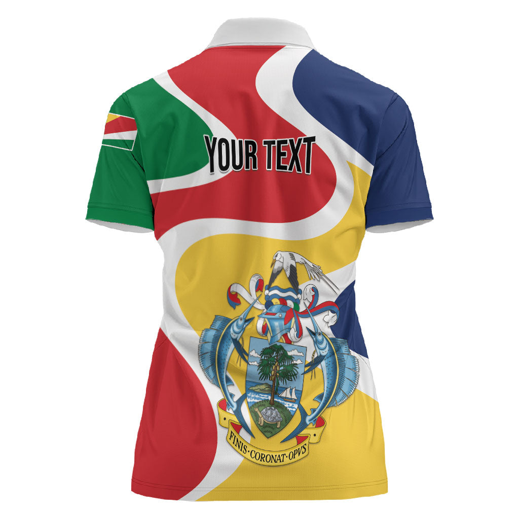Personalized Seychelles Women Polo Shirt Finis Coronat Opus