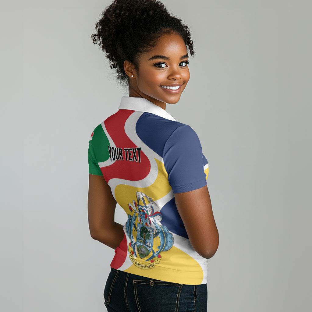 Personalized Seychelles Women Polo Shirt Finis Coronat Opus