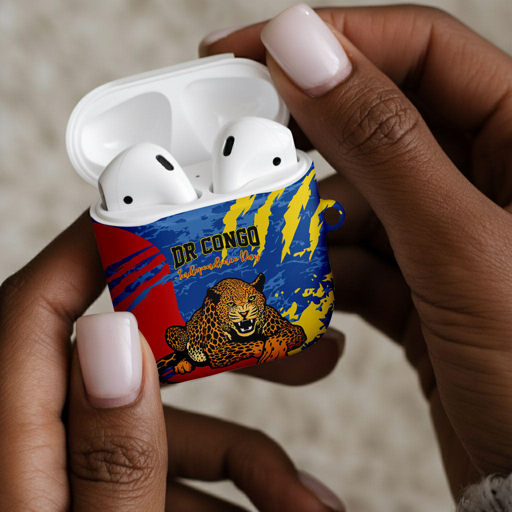DR Congo Independence Day AirPods Case Congo-Kinshasa Leopard