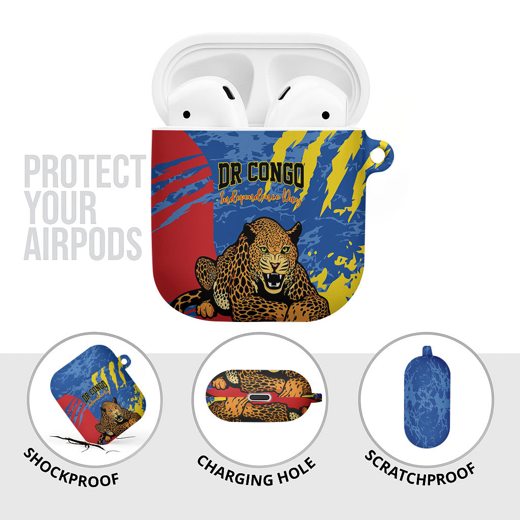 DR Congo Independence Day AirPods Case Congo-Kinshasa Leopard