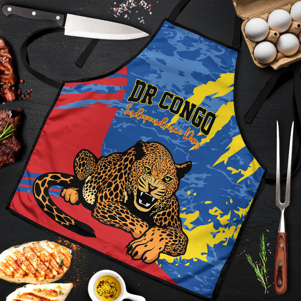 DR Congo Independence Day Apron Congo-Kinshasa Leopard