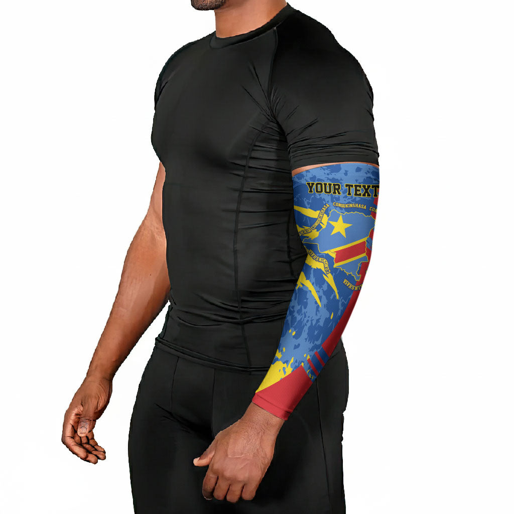Personalized DR Congo Independence Day Arm Sleeves Congo-Kinshasa Leopard