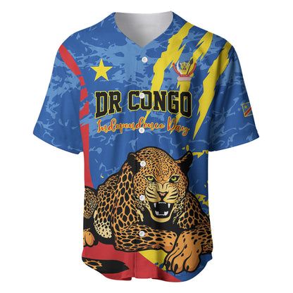 Personalized DR Congo Independence Day Baseball Jersey Congo-Kinshasa Leopard