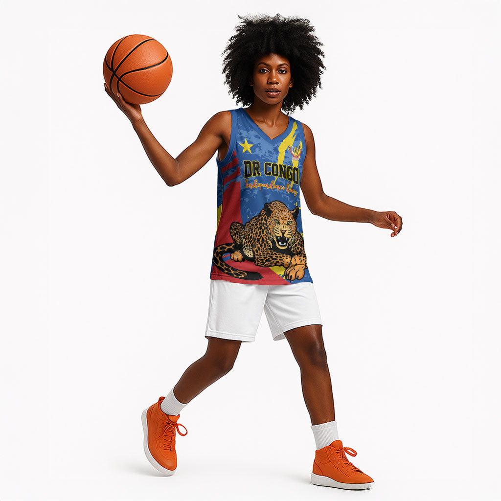 Personalized DR Congo Independence Day Basketball Jersey Congo-Kinshasa Leopard