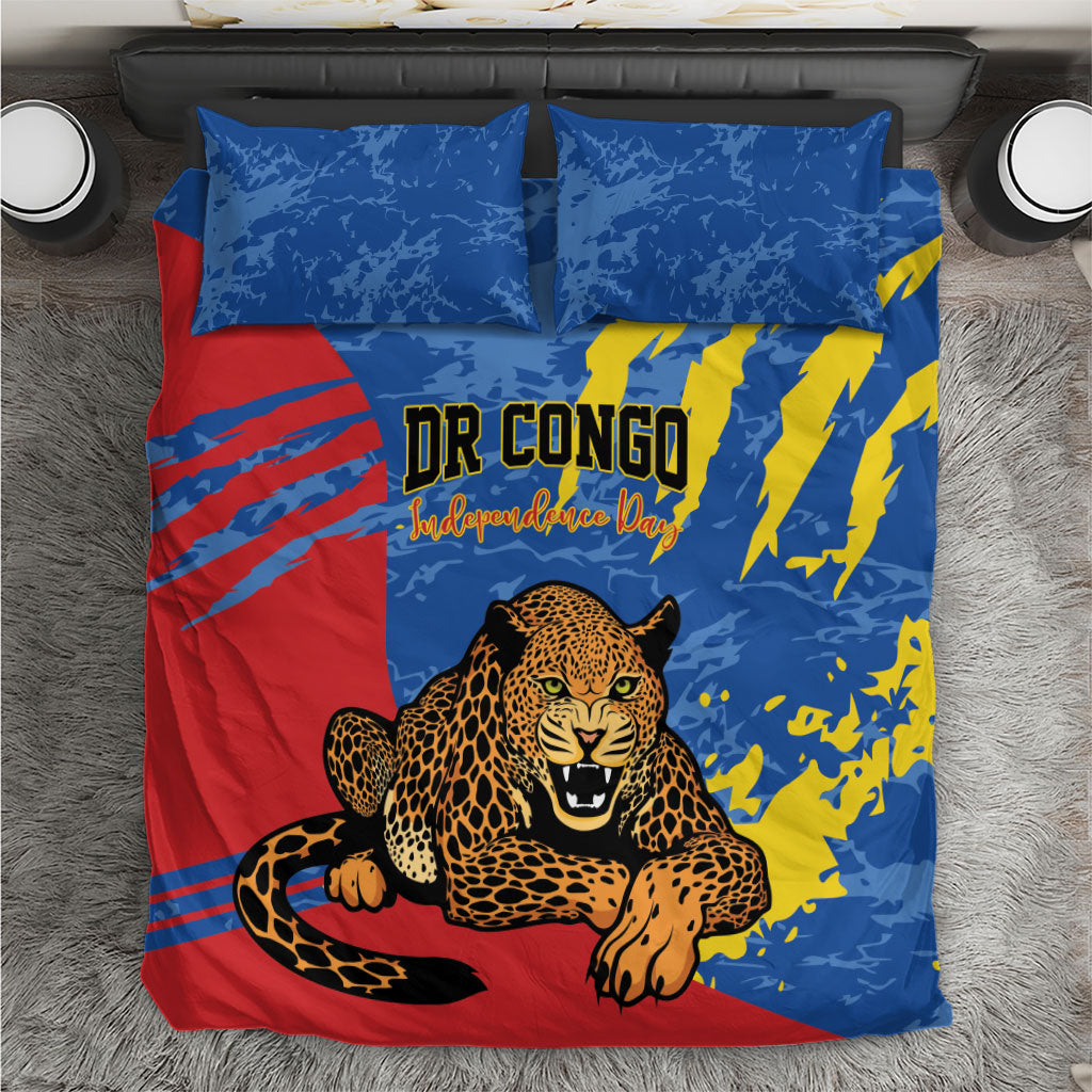 DR Congo Independence Day Bedding Set Congo-Kinshasa Leopard