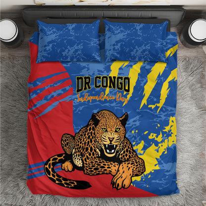DR Congo Independence Day Bedding Set Congo-Kinshasa Leopard
