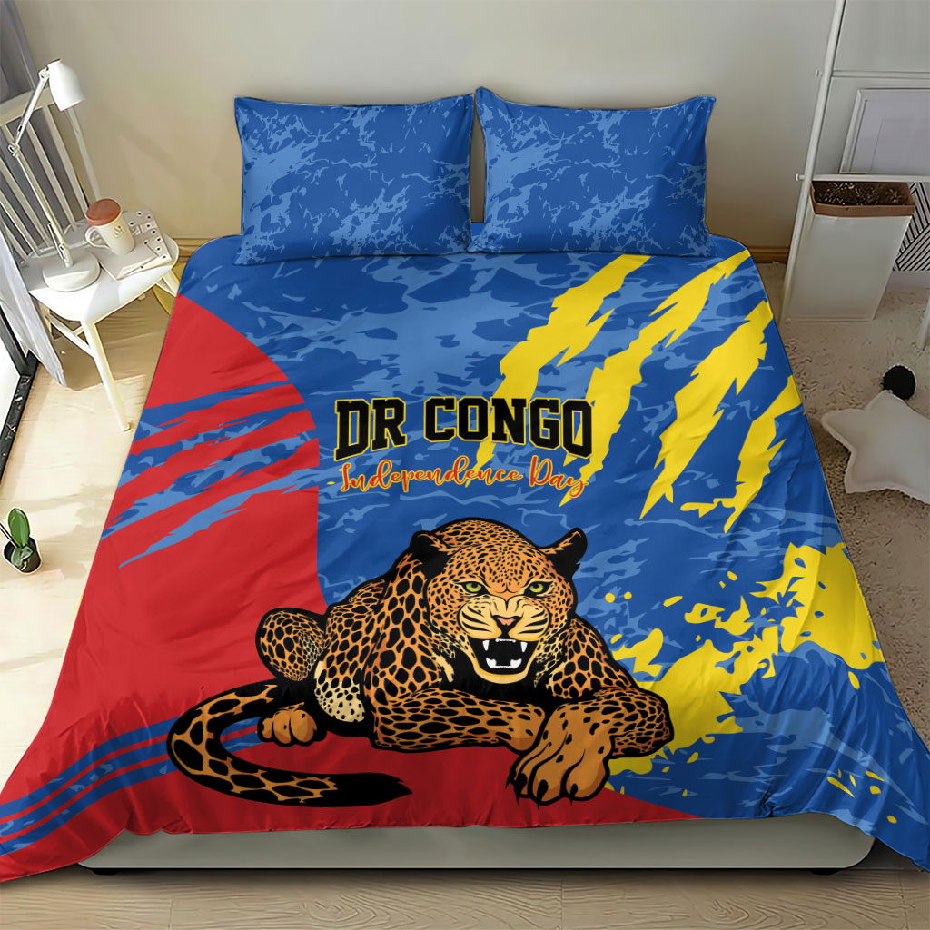 DR Congo Independence Day Bedding Set Congo-Kinshasa Leopard
