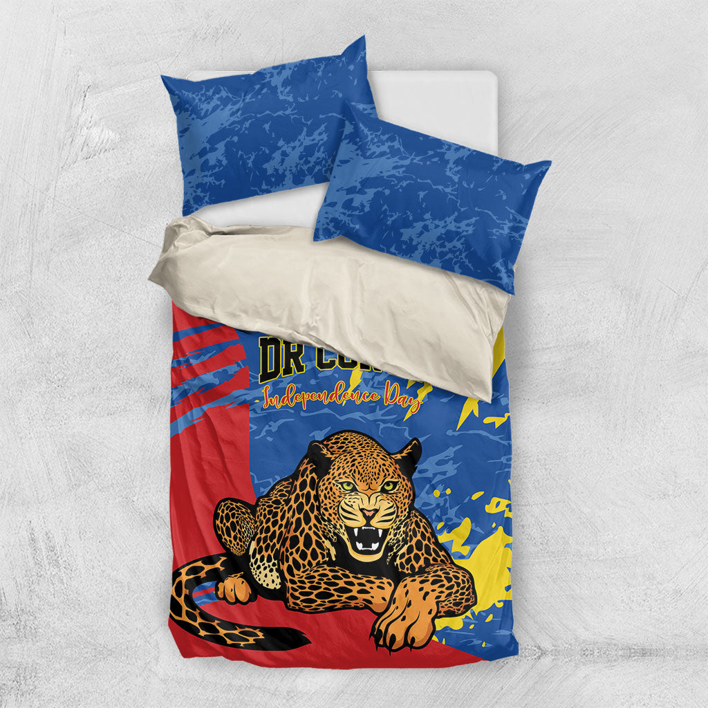 DR Congo Independence Day Bedding Set Congo-Kinshasa Leopard