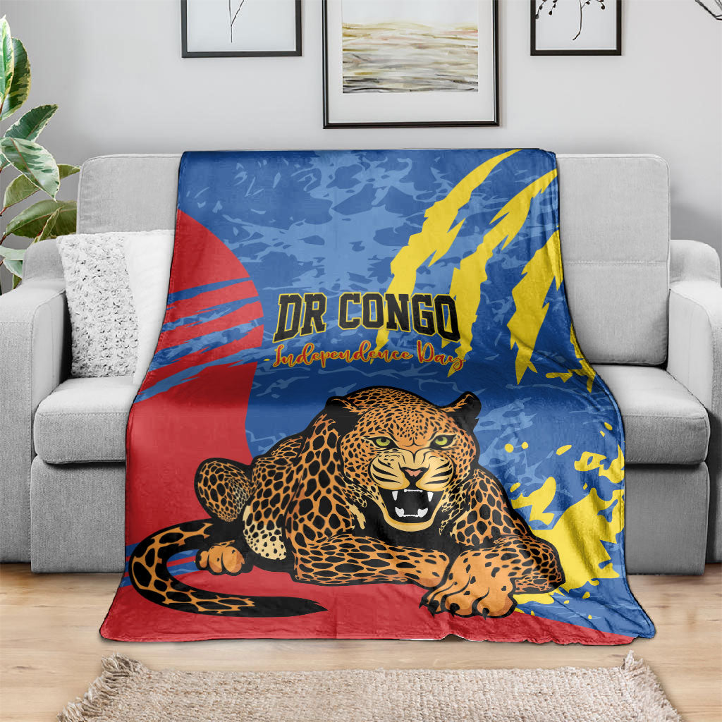 DR Congo Independence Day Blanket Congo-Kinshasa Leopard