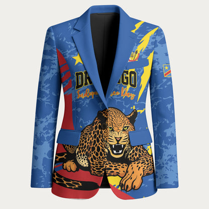 Personalized DR Congo Independence Day Blazer Congo-Kinshasa Leopard