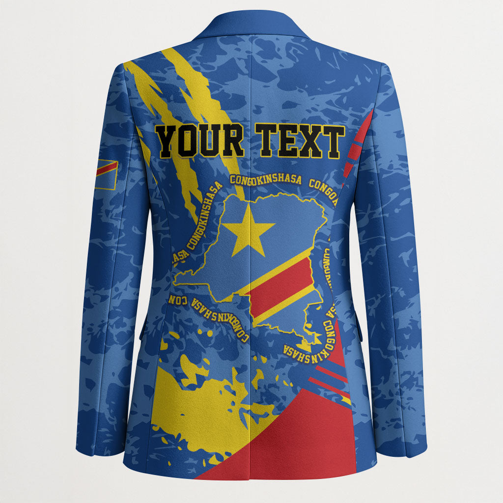 Personalized DR Congo Independence Day Blazer Congo-Kinshasa Leopard