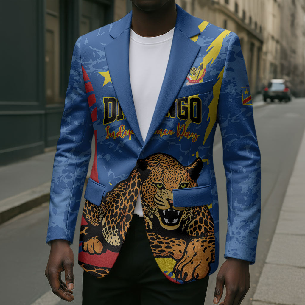 Personalized DR Congo Independence Day Blazer Congo-Kinshasa Leopard
