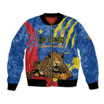 Personalized DR Congo Independence Day Bomber Jacket Congo-Kinshasa Leopard
