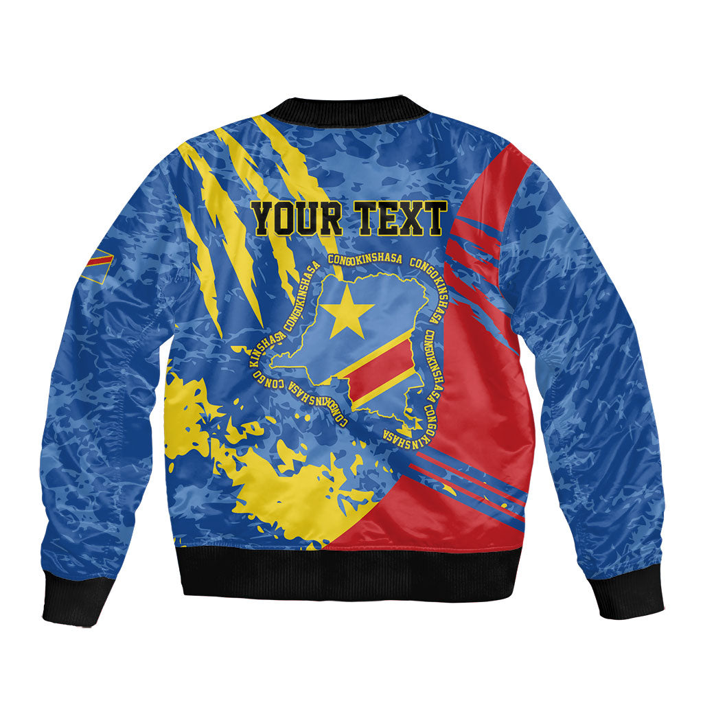 Personalized DR Congo Independence Day Bomber Jacket Congo-Kinshasa Leopard