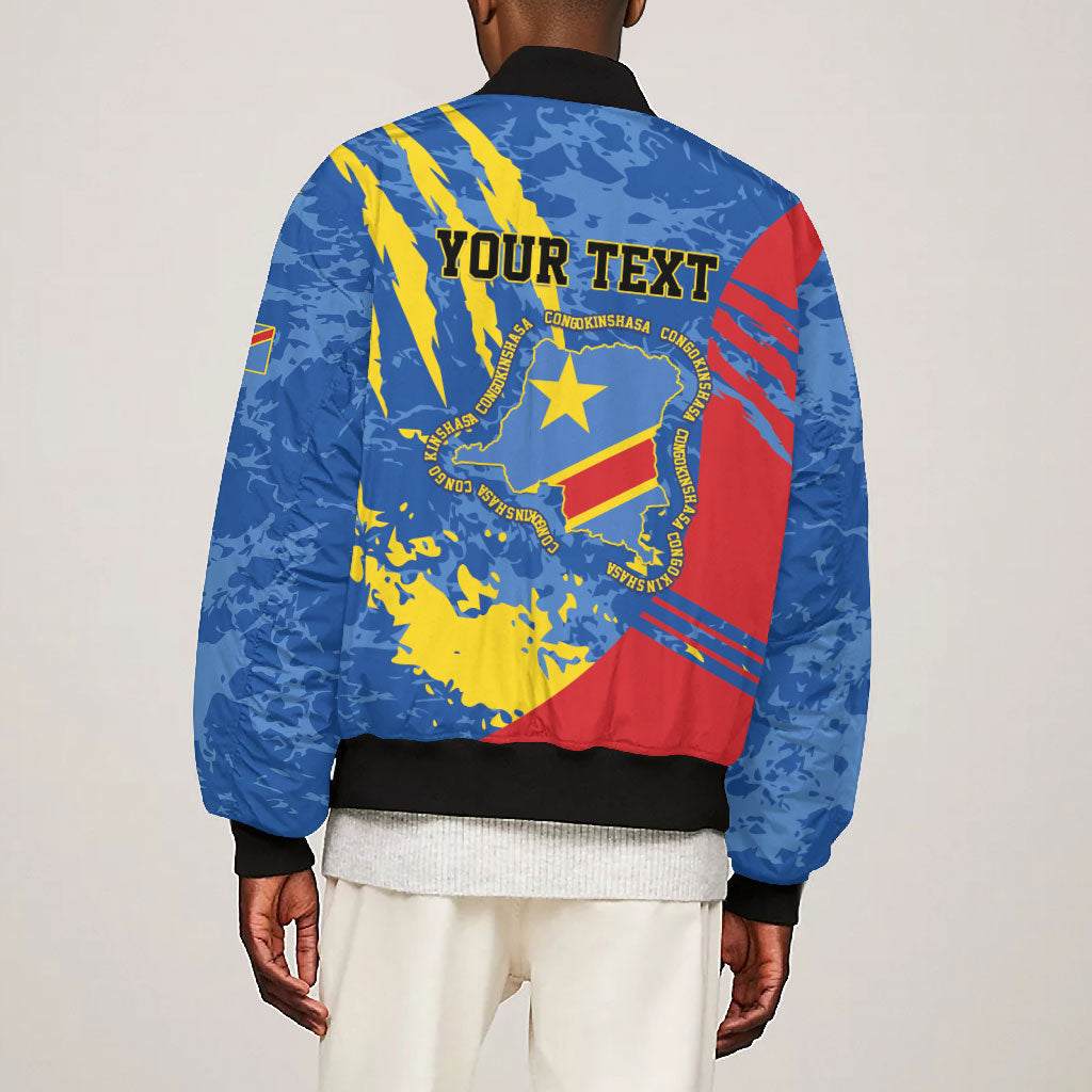 Personalized DR Congo Independence Day Bomber Jacket Congo-Kinshasa Leopard