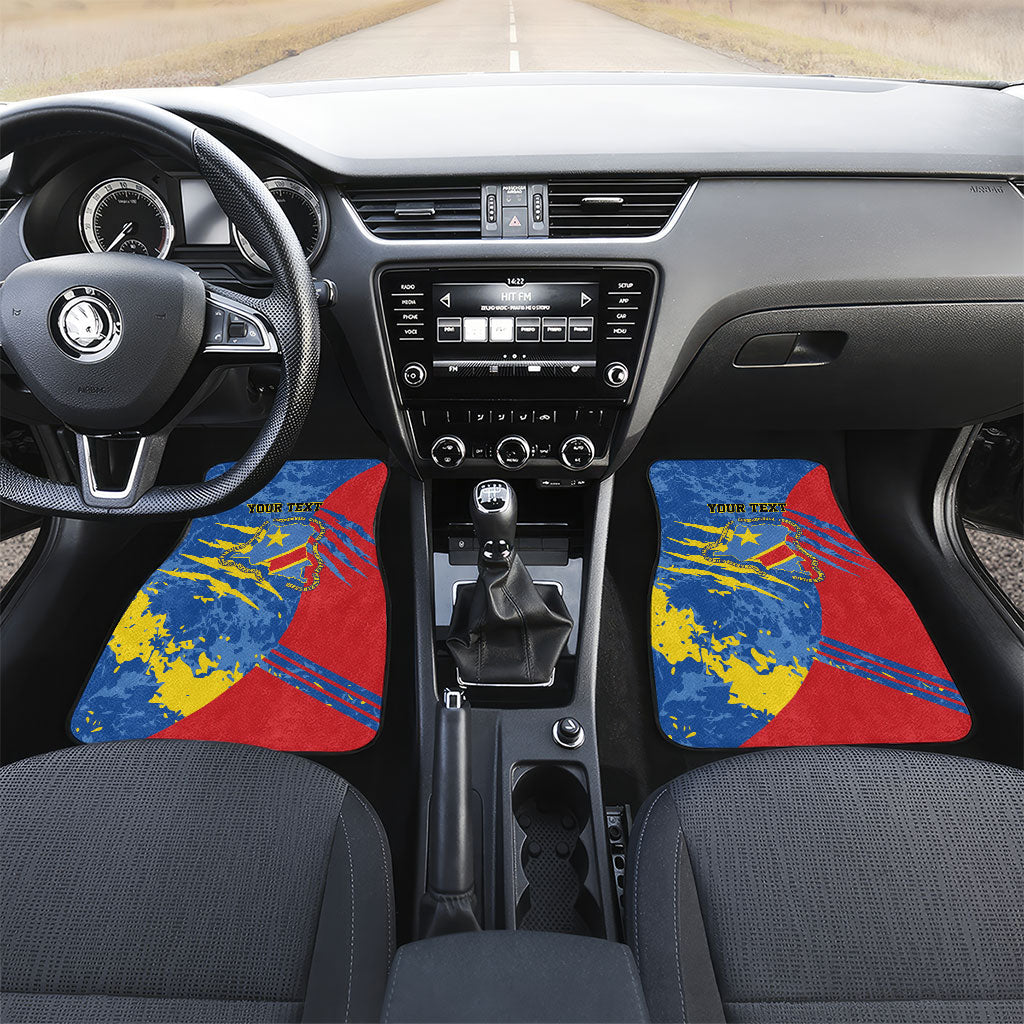 Personalized DR Congo Independence Day Car Mats Congo-Kinshasa Leopard