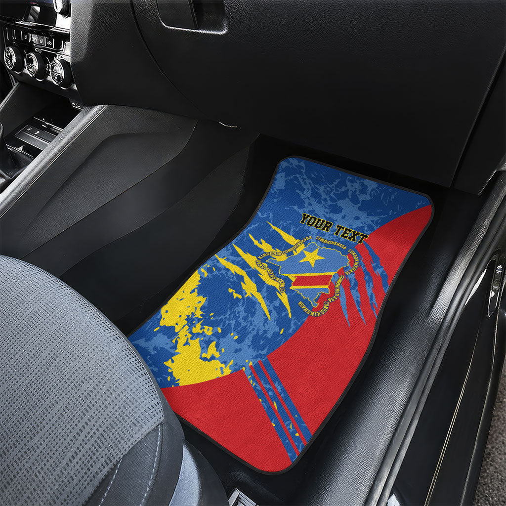 Personalized DR Congo Independence Day Car Mats Congo-Kinshasa Leopard