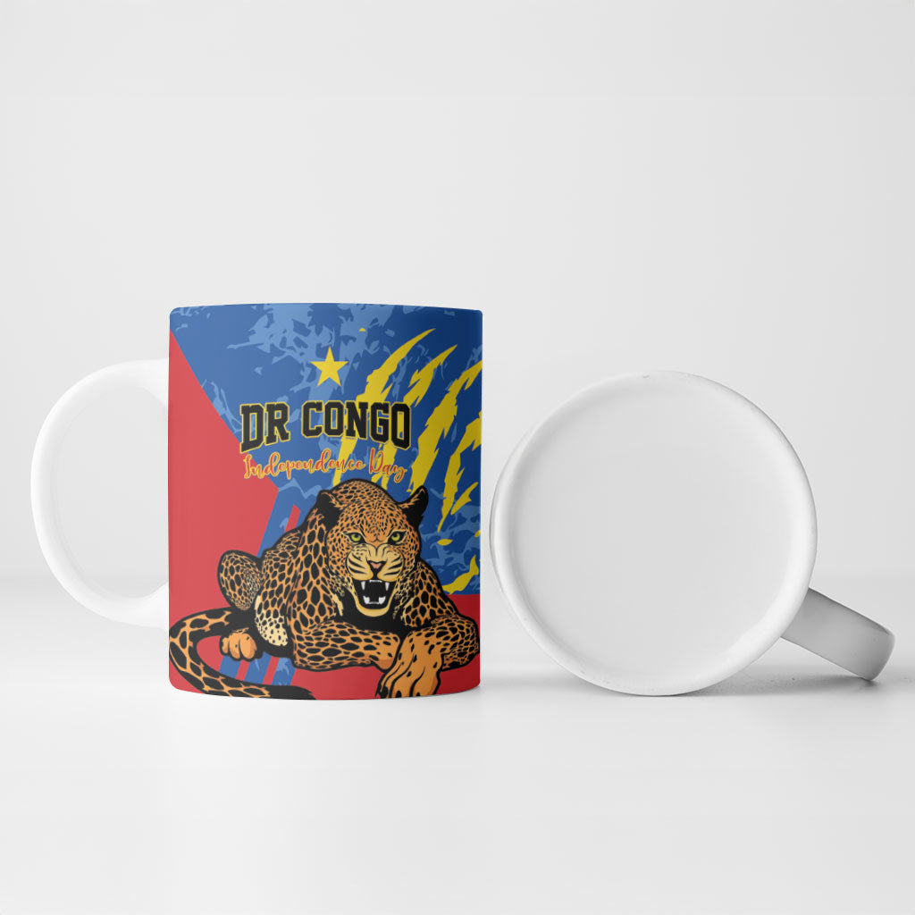 Personalized DR Congo Independence Day Ceramic Mug Congo-Kinshasa Leopard