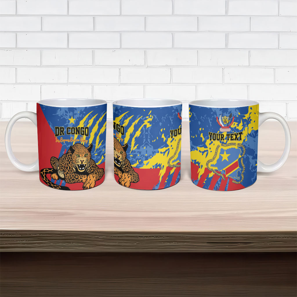 Personalized DR Congo Independence Day Ceramic Mug Congo-Kinshasa Leopard