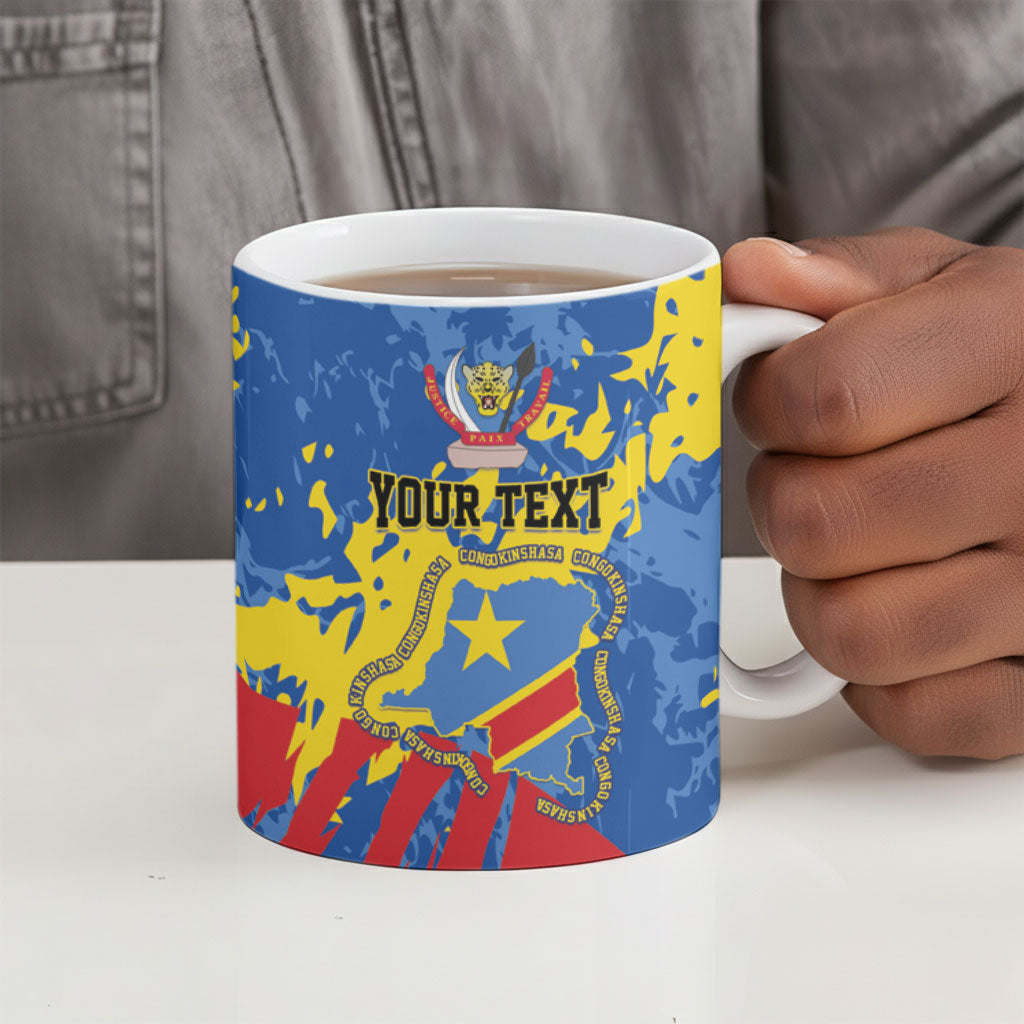 Personalized DR Congo Independence Day Ceramic Mug Congo-Kinshasa Leopard