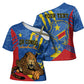 Personalized DR Congo Independence Day Cross Shoulder Shirt Congo-Kinshasa Leopard