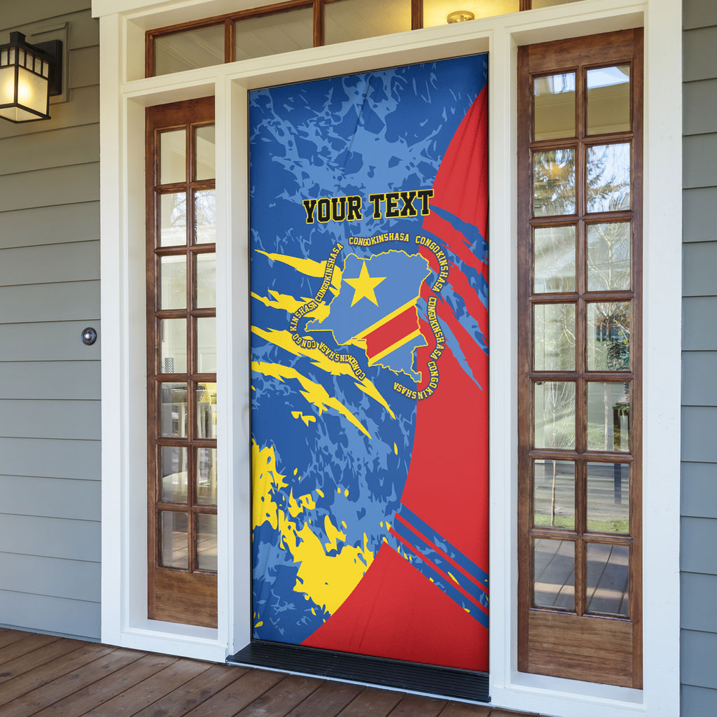 Personalized DR Congo Independence Day Door Cover Congo-Kinshasa Leopard