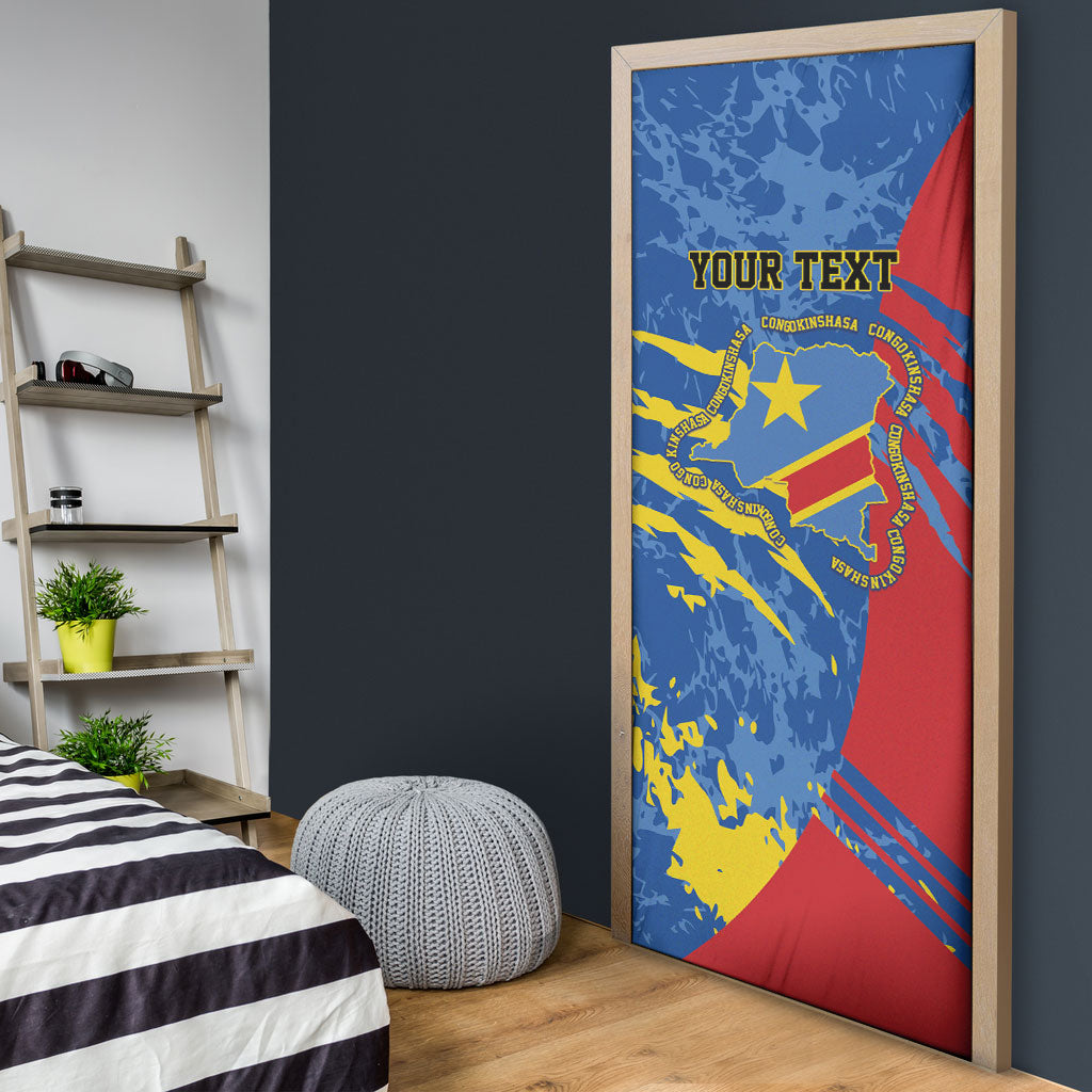Personalized DR Congo Independence Day Door Cover Congo-Kinshasa Leopard