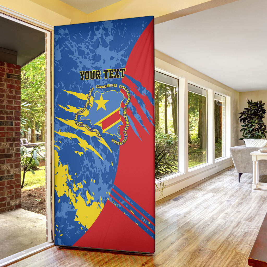 Personalized DR Congo Independence Day Door Cover Congo-Kinshasa Leopard