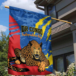 DR Congo Independence Day Garden Flag Congo-Kinshasa Leopard