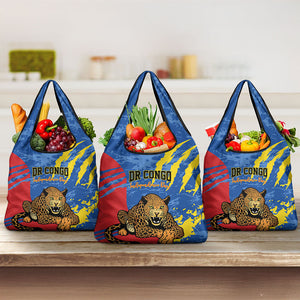 DR Congo Independence Day Grocery Bag Congo-Kinshasa Leopard