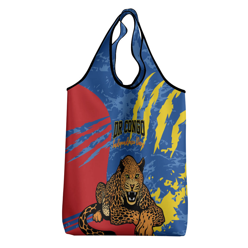 DR Congo Independence Day Grocery Bag Congo-Kinshasa Leopard