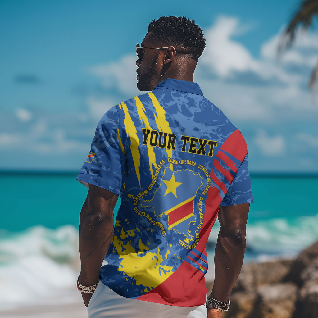 Personalized DR Congo Independence Day Hawaiian Shirt Congo-Kinshasa Leopard
