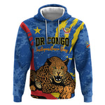 Personalized DR Congo Independence Day Hoodie Congo-Kinshasa Leopard