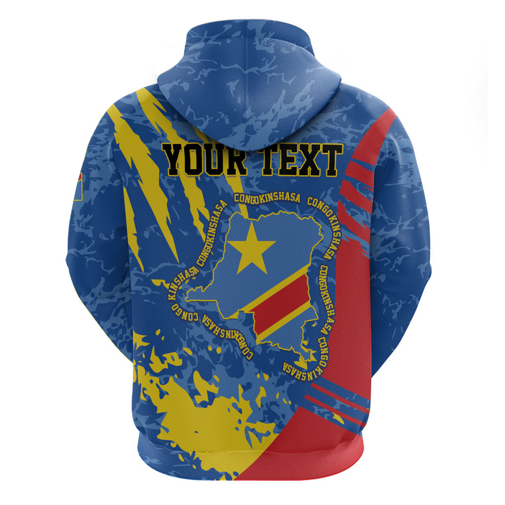 Personalized DR Congo Independence Day Hoodie Congo-Kinshasa Leopard