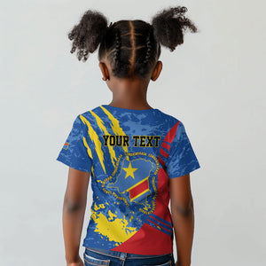 Personalized DR Congo Independence Day Kid T shirt Congo-Kinshasa Leopard