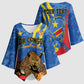 Personalized DR Congo Independence Day Kimono Sleeve Blouse Congo-Kinshasa Leopard